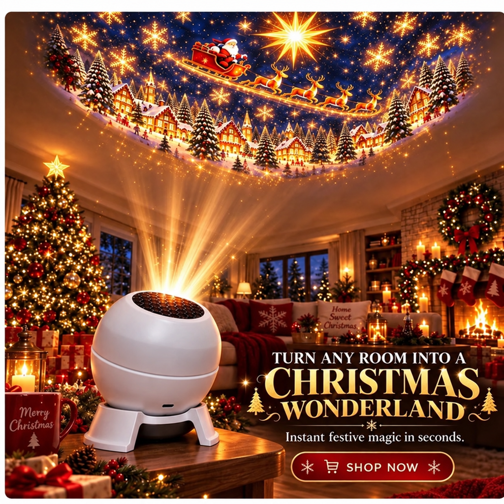 Projetor de Natal com projeção decorativa