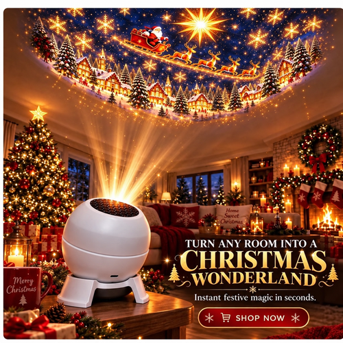 Projetor de Natal com projeção decorativa