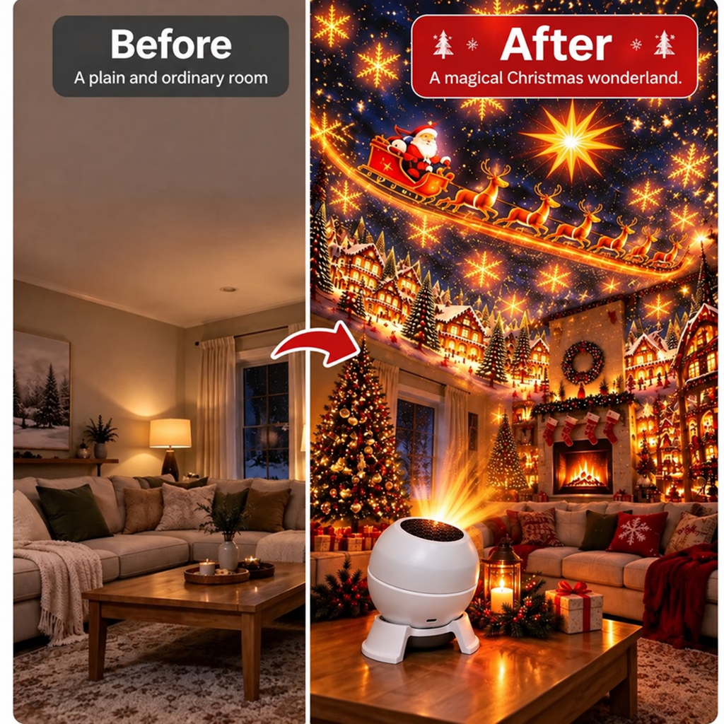 Projetor de Natal com projeção decorativa
